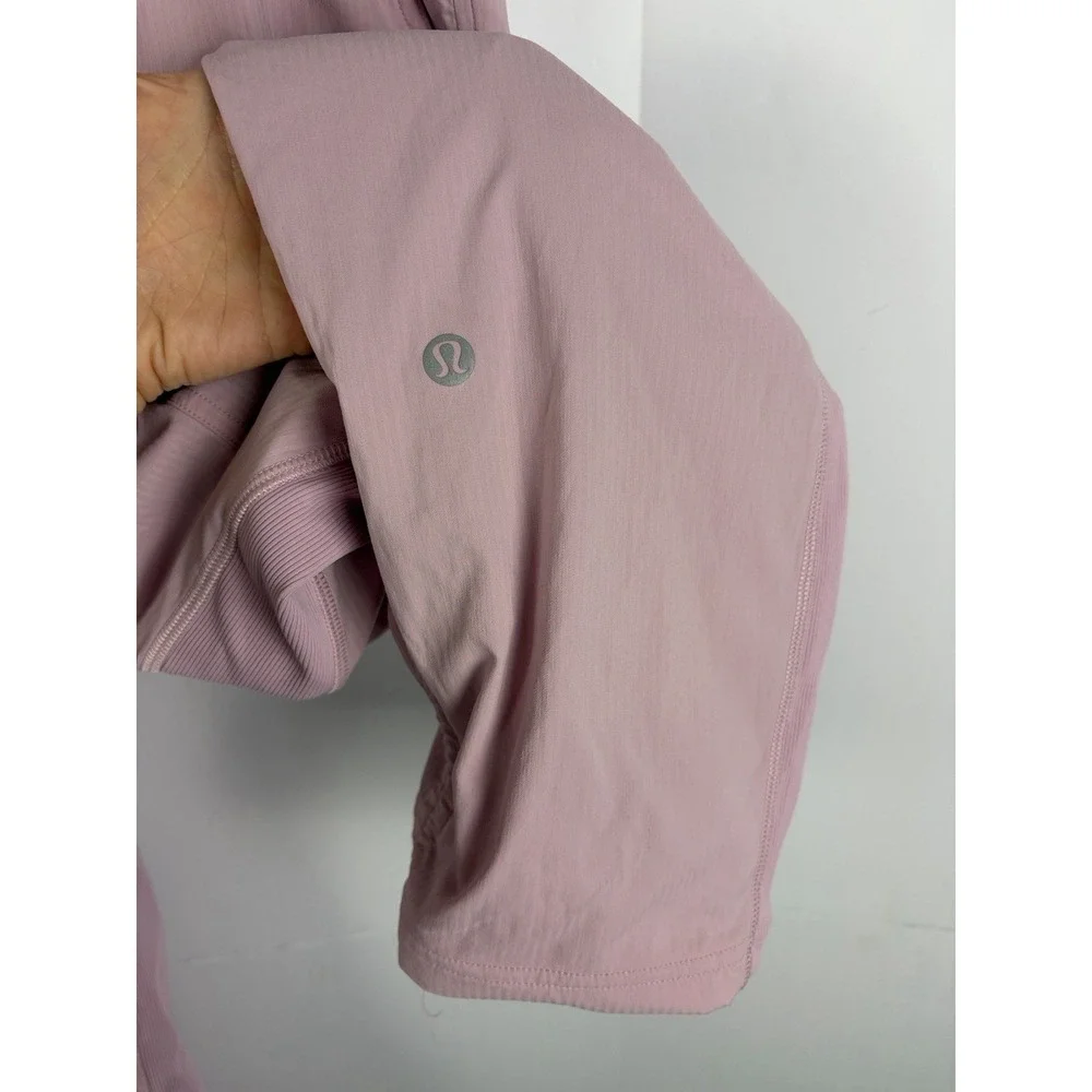 Lululemon Dance Studio Mid Rise Cropped Pant Pink Peony Size 6 Drawcord Hem
